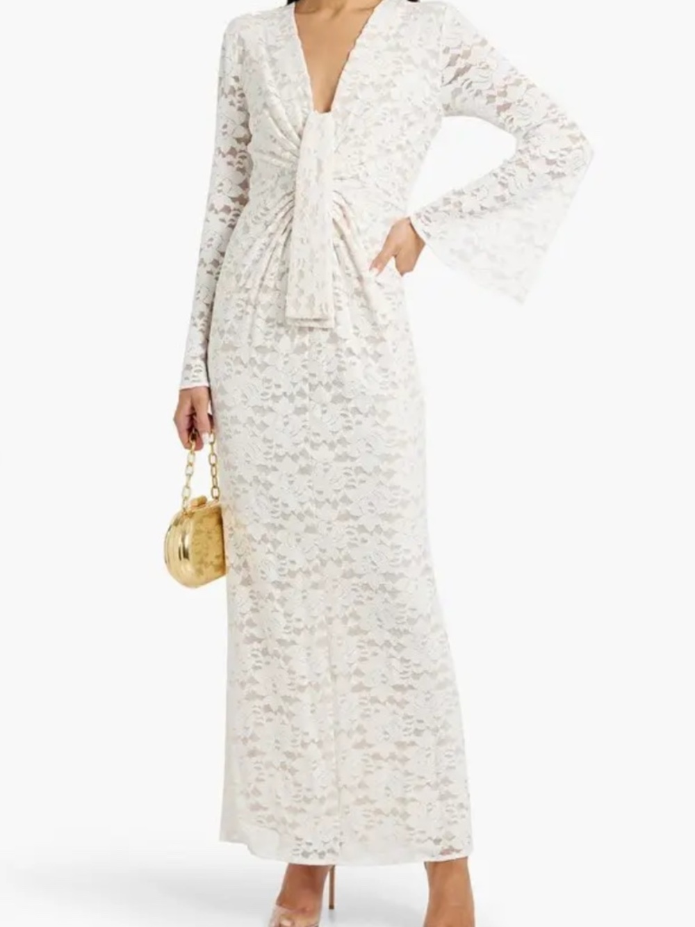 Diane Von Furstenberg  Lace  Long-Sleeved Maxi Dress. NWT  Retail $498